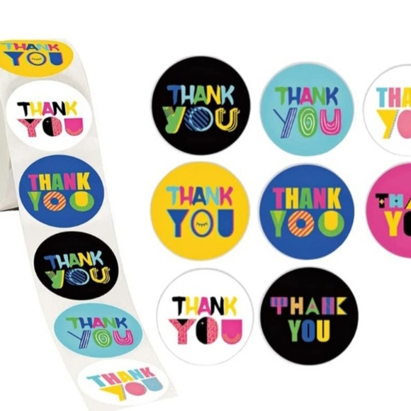 100 Pieces Mixed Variety Thank You Stickers - Picture 4 of 12